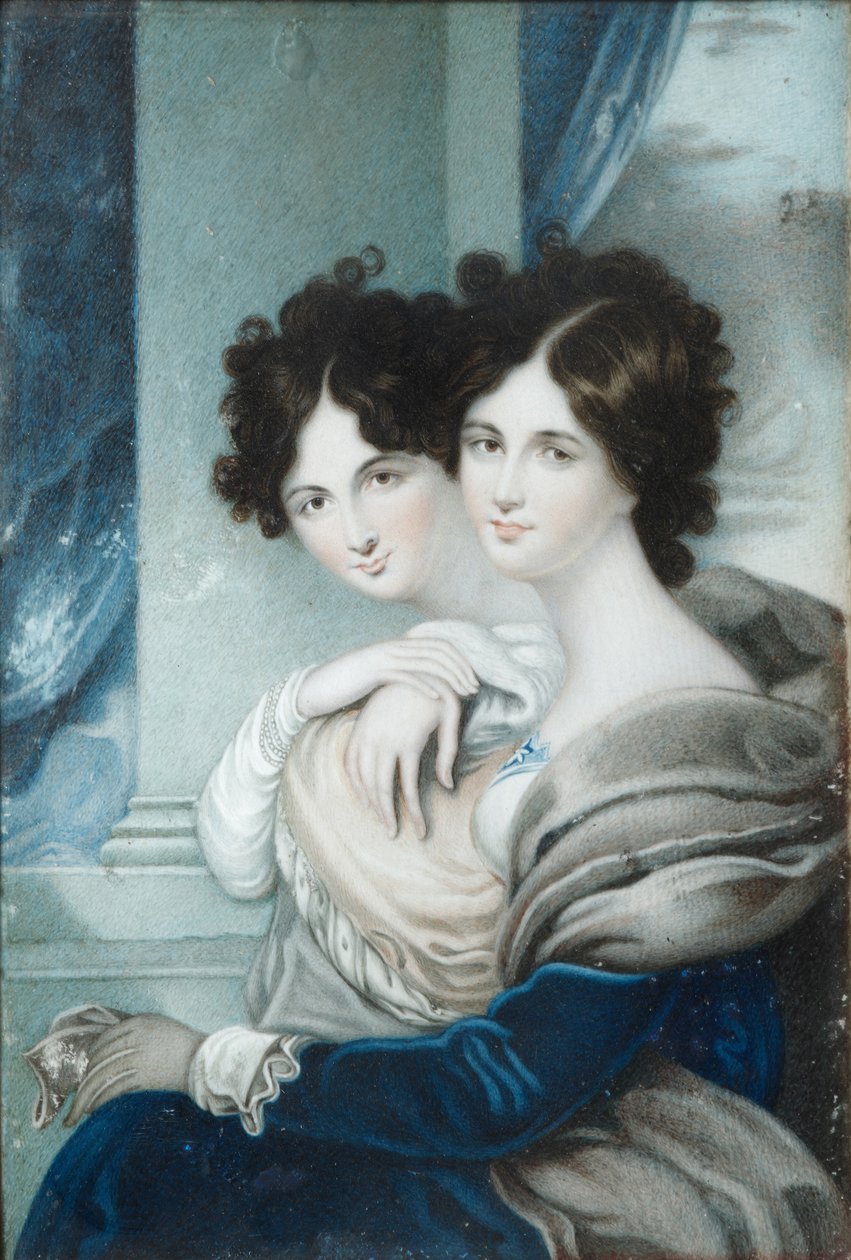 Anna Petrovna 1777-1805 és Jekaterina Petrovna 1783-1830 Lopukhin nővérek portréja alkotó: Unbekannt