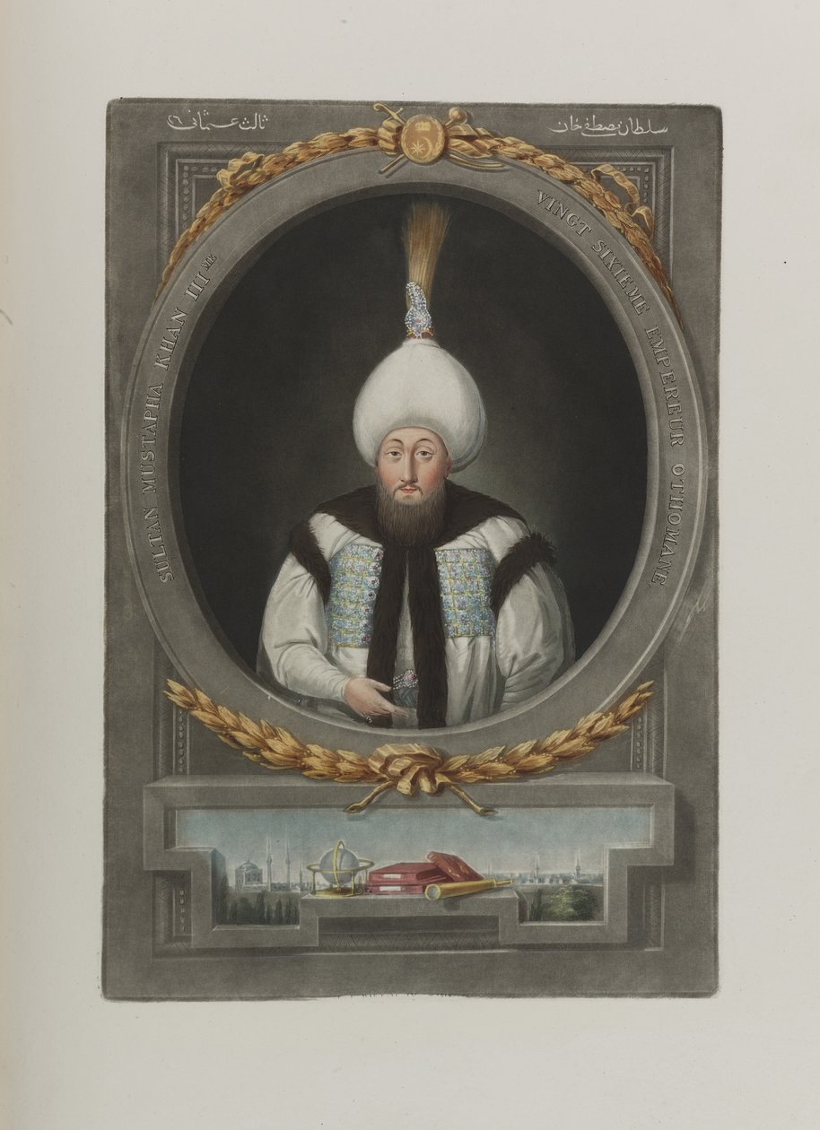 III. Musztafa szultán portréja 1717-1774, 1815 alkotó: Unbekannt