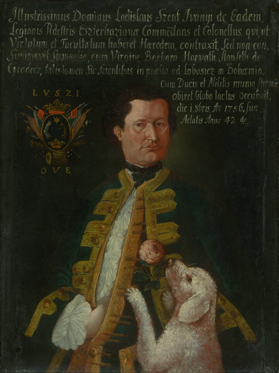 Portrait of a Ladislav Szent Iványi from Svätý Ján alkotó: Unbekannt