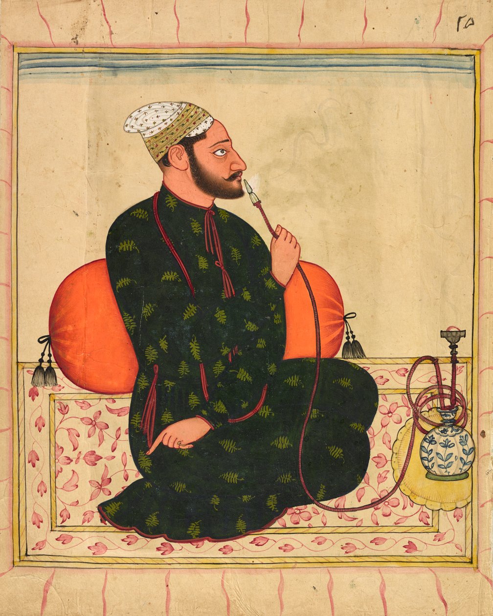 Egy Raja portréja, valószínűleg Raja Dhrub Dev Jasrotából, 1690-1700 körül. alkotó: Unbekannt