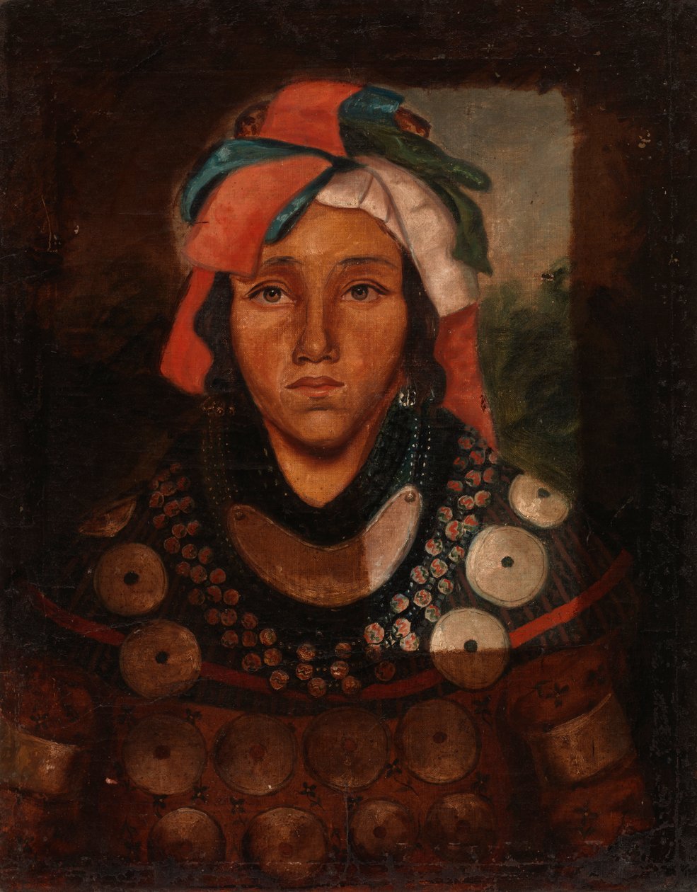 Egy fiatal férfi portréja, szeminole indián, kb. 1841-1845. alkotó: Unbekannt