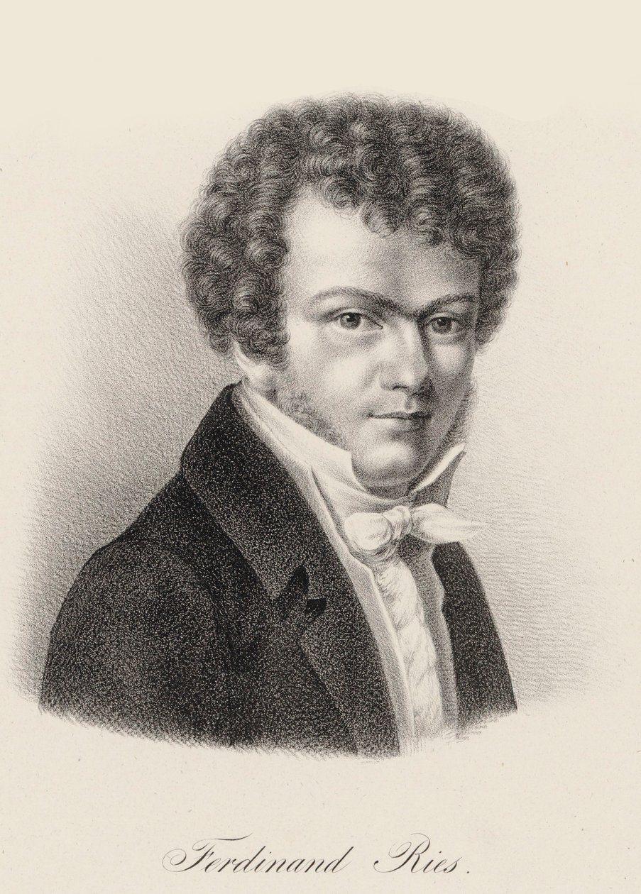 Ferdinand Ries zongoraművész és zeneszerző portréja 1784-1838, c. 1830. alkotó: Unbekannt