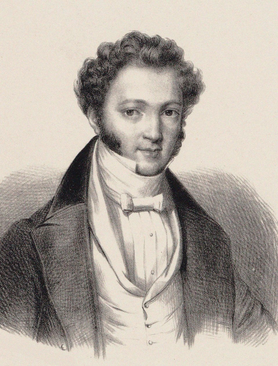 Ignaz Moscheles zongoraművész és zeneszerző portréja 1794-1870 , alkotó: Unbekannt