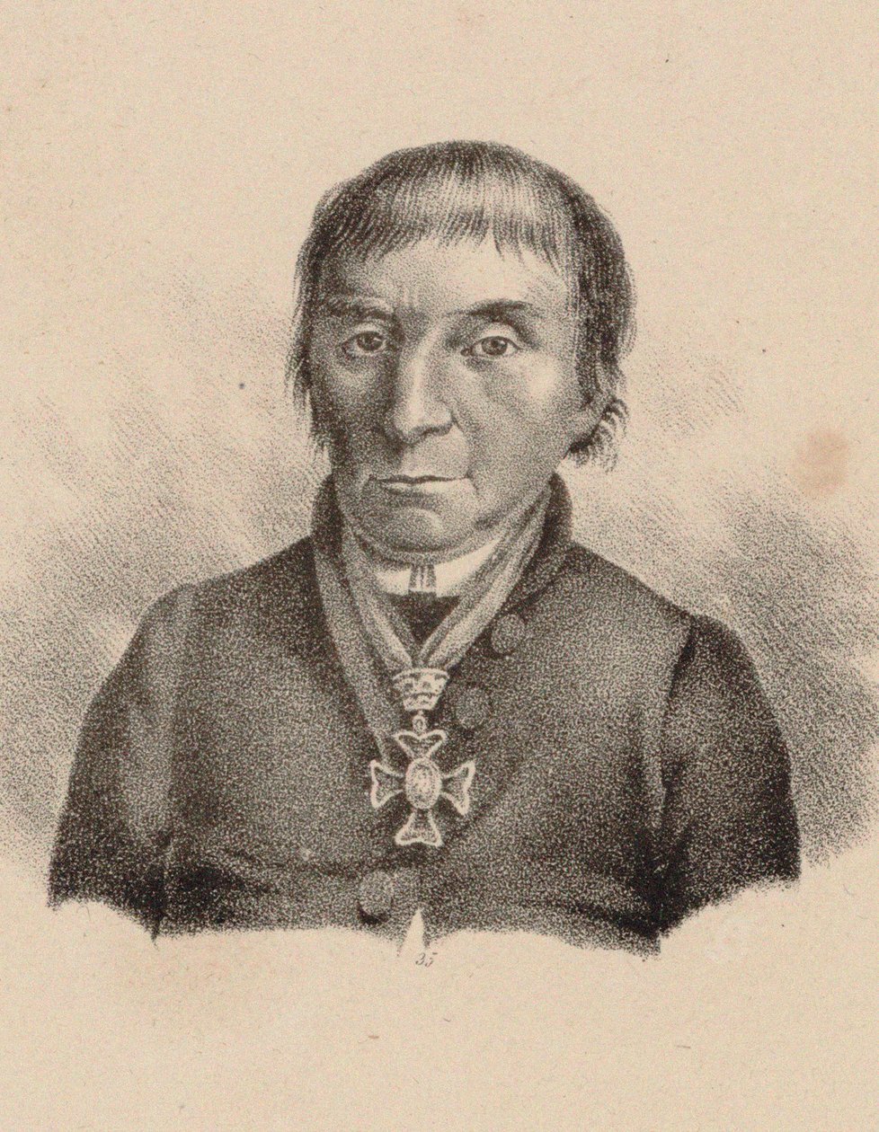 Maximilian Stadler zongoraművész és zeneszerző portréja 1748-1833, 1830. alkotó: Unbekannt