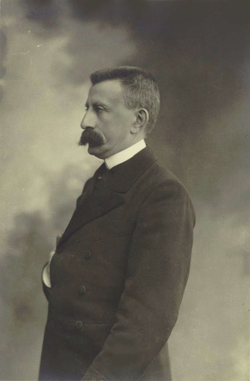 Moritz Moszkowski zongoraművész és zeneszerző portréja 1854-1925, c. 1900. alkotó: Unbekannt