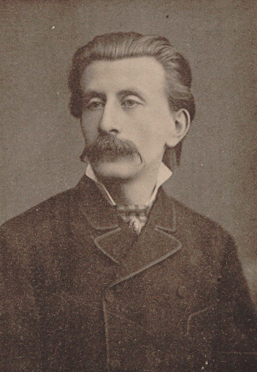 Moritz Moszkowski zongoraművész és zeneszerző portréja 1854-1925, kb. 1886-1890. alkotó: Unbekannt