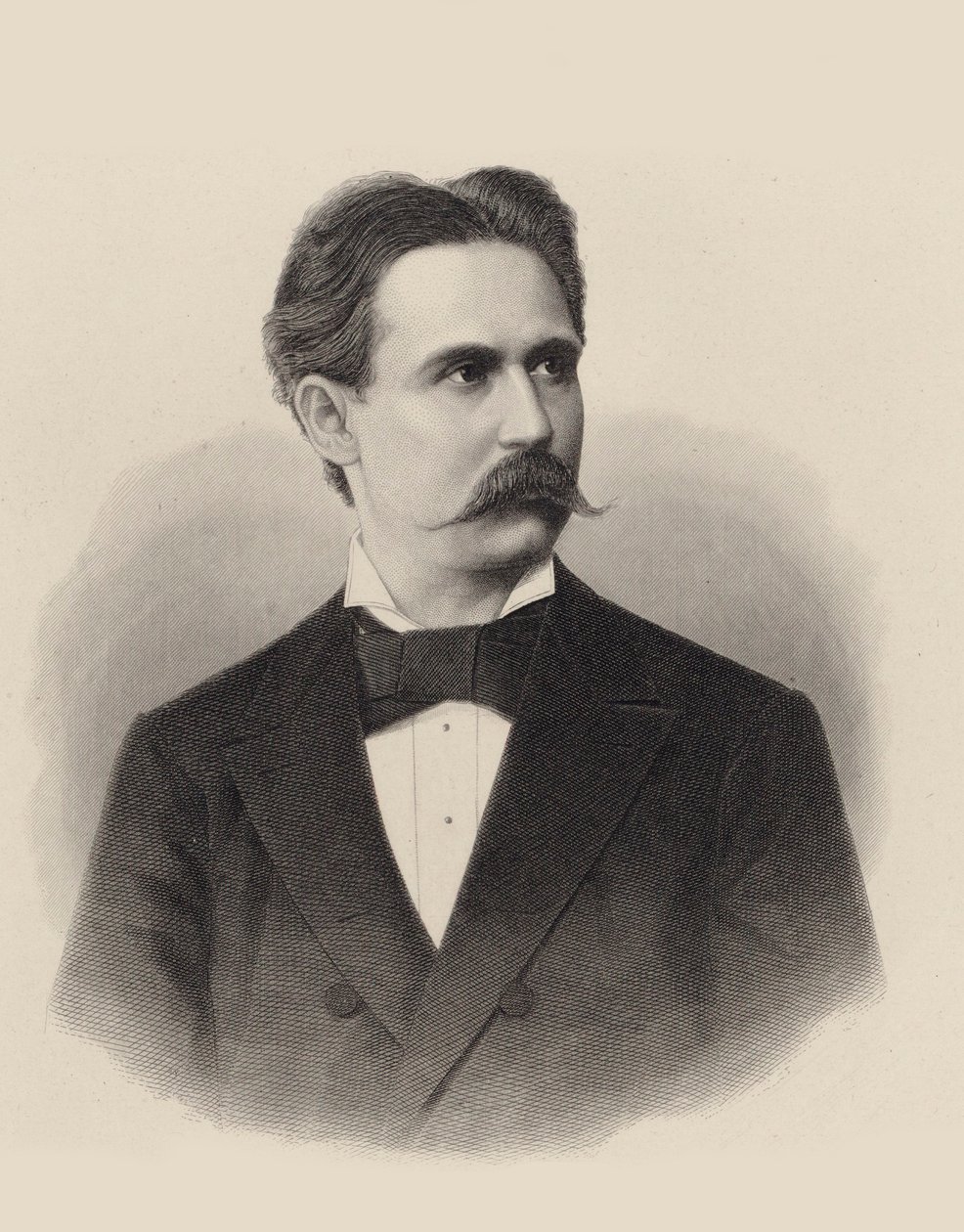 Xaver Scharwenka zongoraművész és zeneszerző portréja 1850-1924, c. 1880. alkotó: Unbekannt