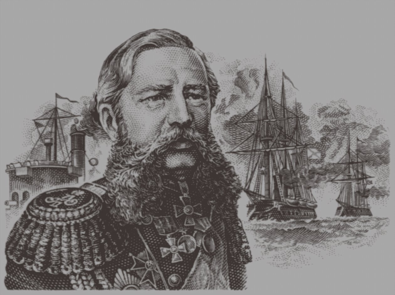 Grigorij Ivanovics Butakov admirális portréja 1820-1882, XX. alkotó: Unbekannt