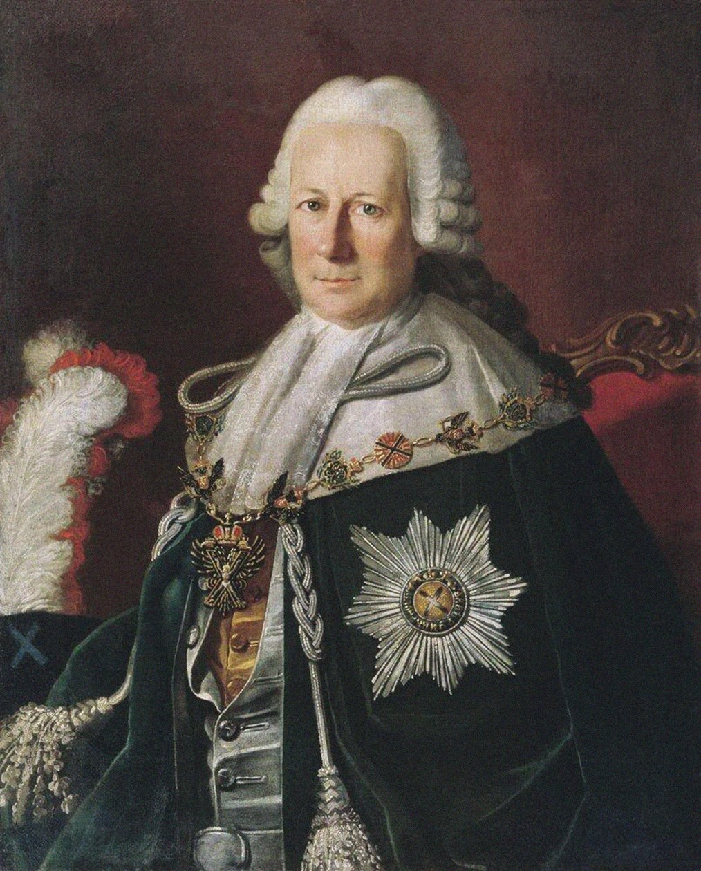Szemjon Ivanovics Mordvinov admirális portréja 1701-1777 Carl Ludwig Christineck után, 1771 alkotó: Unbekannt