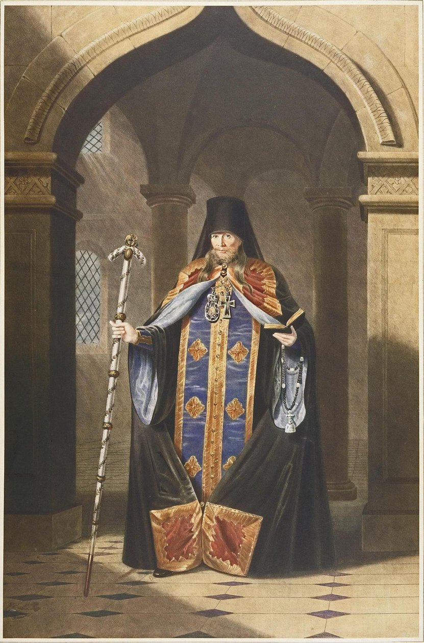 Az oroszországi Photius archimandrita portréja, 17921838, 1820-as évek alkotó: Unbekannt