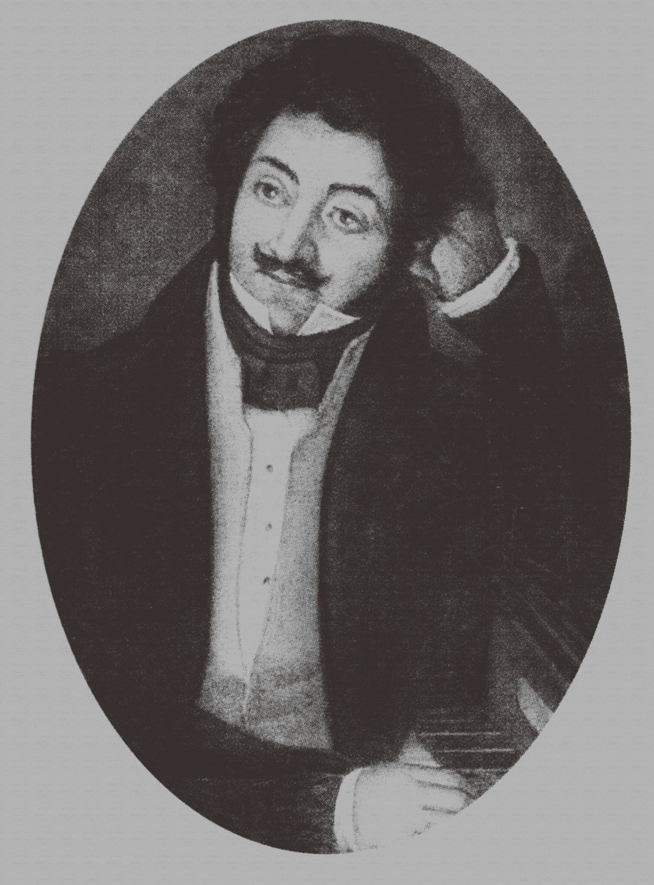 Alekszandr Alekszandrovics Aljabjev zeneszerző portréja 1787-1851, 1810-es évek alkotó: Unbekannt