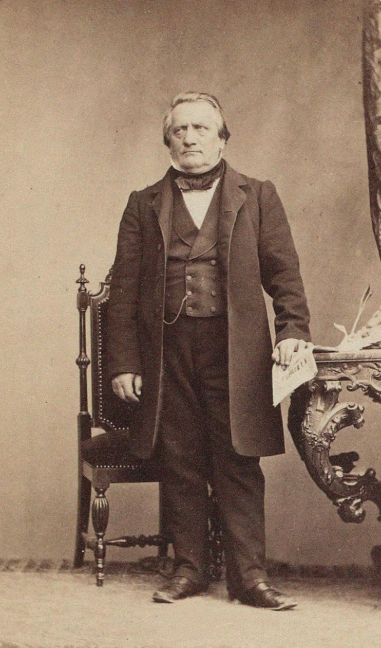 Franz Lachner zeneszerző portréja 1803-1890 , c. 1850. alkotó: Unbekannt