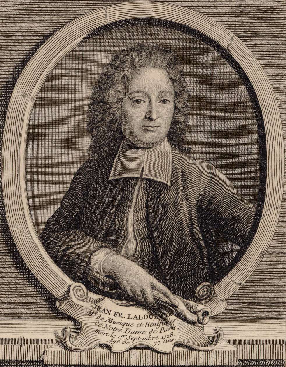 Jean-Francois Lallouette zeneszerző portréja 1651-1728. alkotó: Unbekannt