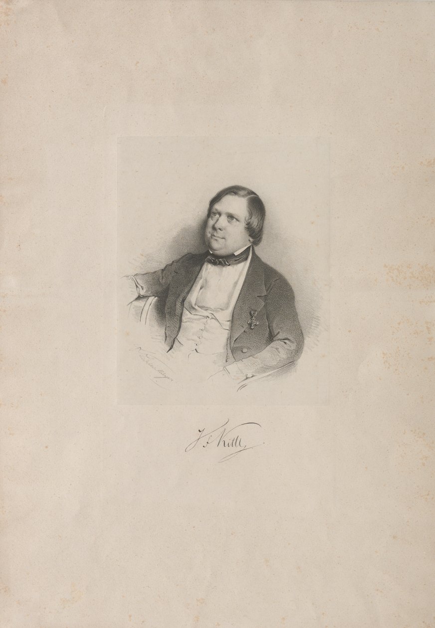 Johann Friedrich Kittl zeneszerző portréja 1806-1868, c. 1850. alkotó: Unbekannt