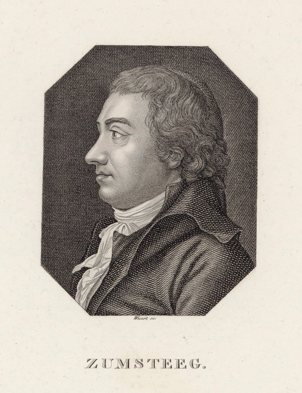 Johann Rudolf Zumsteeg zeneszerző portréja 1760-1802 , c. 1800. alkotó: Unbekannt