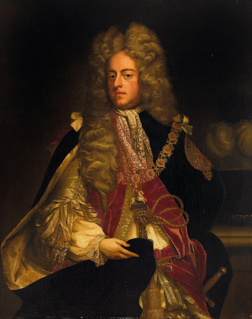 I. György brit király portréja 1660-1727, XVIII. század első harmada. alkotó: Unbekannt