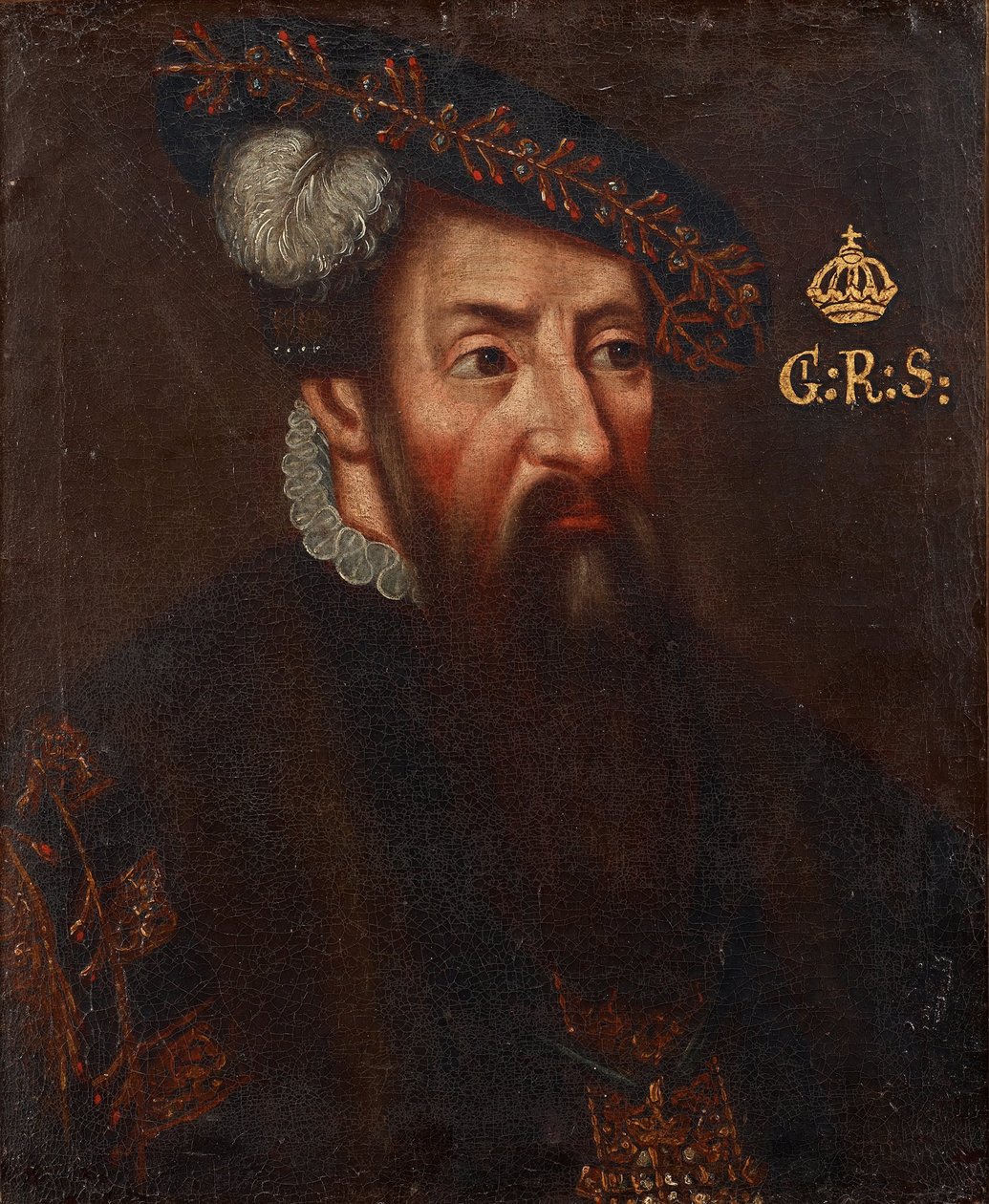 I. Gusztáv svéd király portréja 1496-1560, um 1700 alkotó: Unbekannt