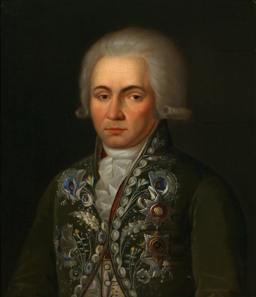 Gavrila R. Derzhavin költő portréja 1743-1816, 1790-es évek alkotó: Unbekannt