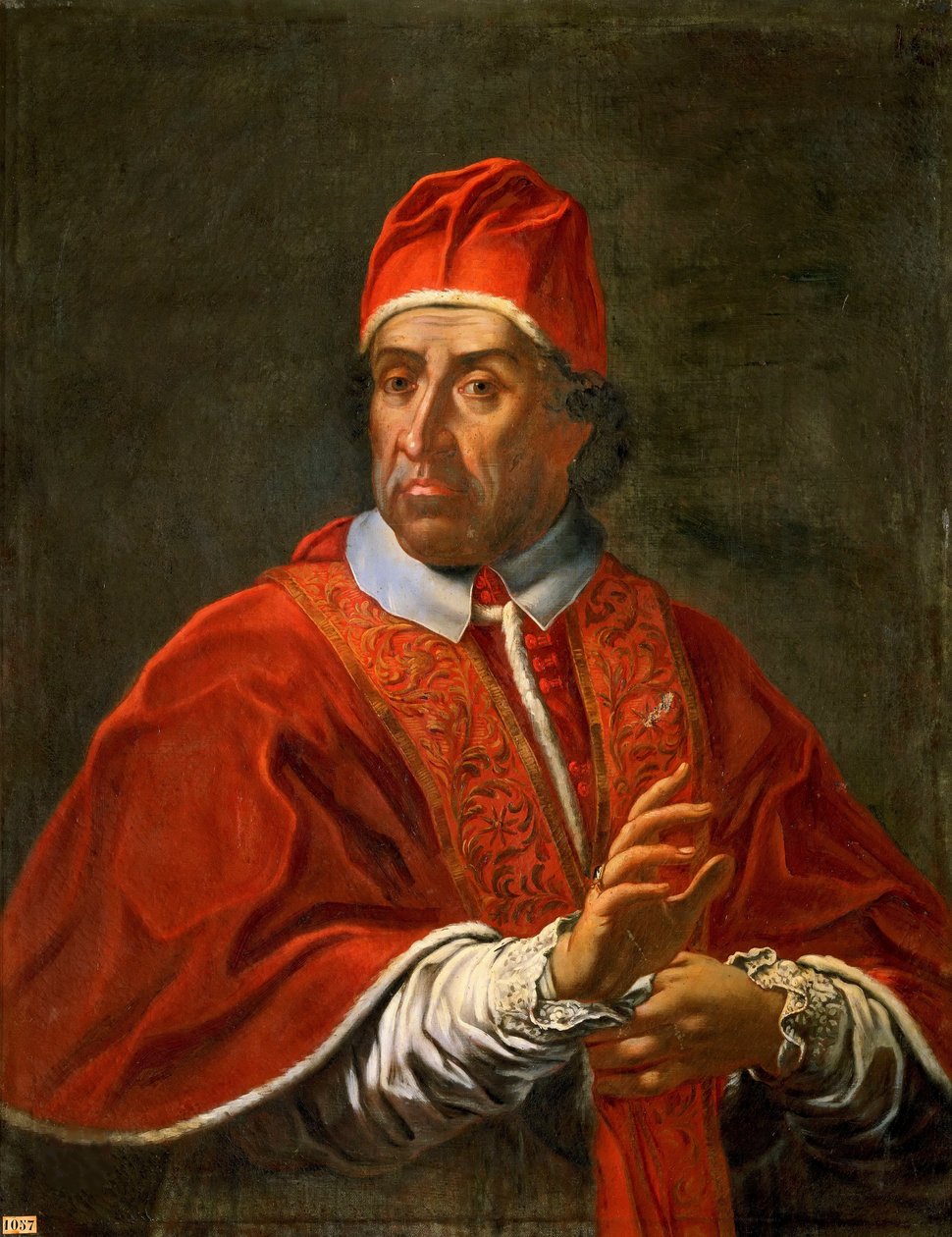 XI. Kelemen pápa portréja, 1700 után. alkotó: Unbekannt