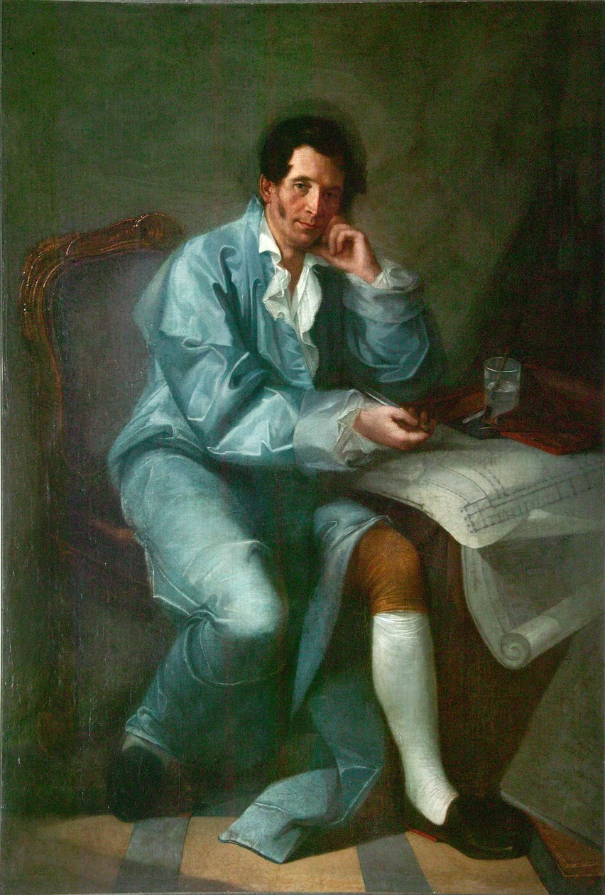 Jean-Baptiste Vallin de la Mothe építész portréja 1729-1800 alkotó: Unbekannt