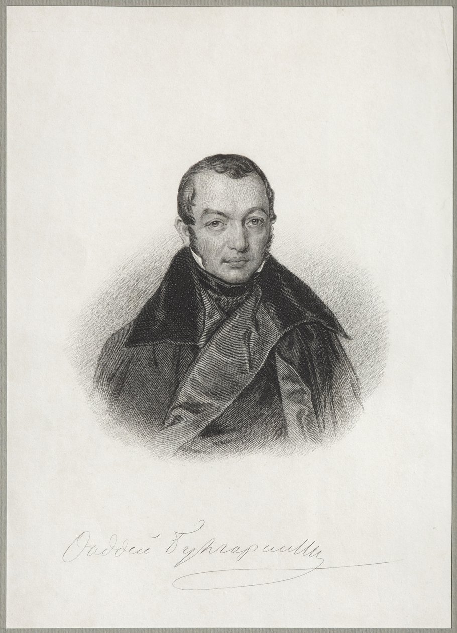 A szerző portréja, Faddei Bulgarin 1789-1859, 1841 alkotó: Unbekannt