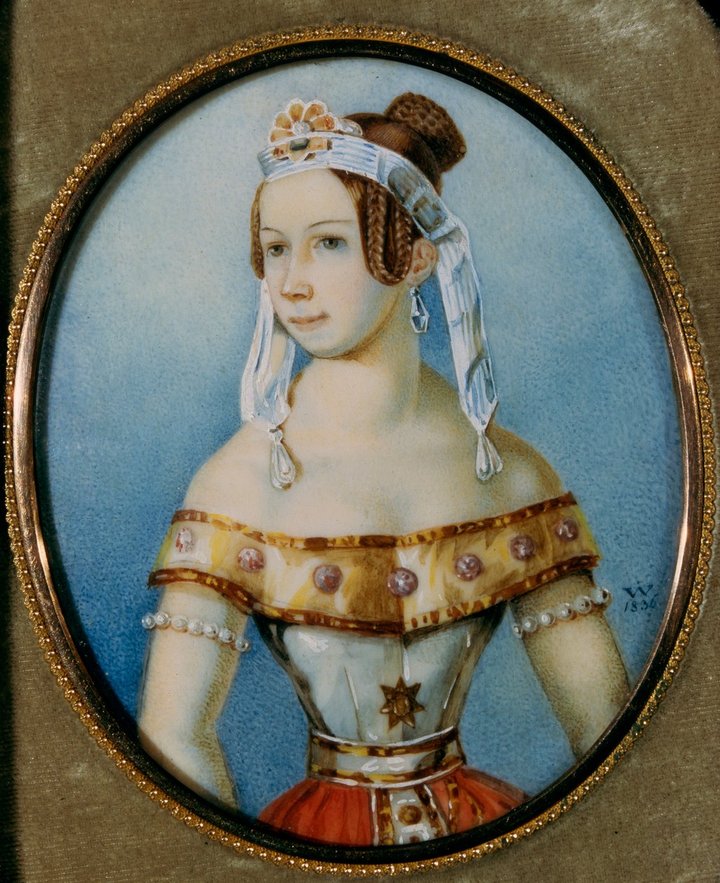 Varvara Volkova balerina portréja 1816-1898, 1836 alkotó: Unbekannt