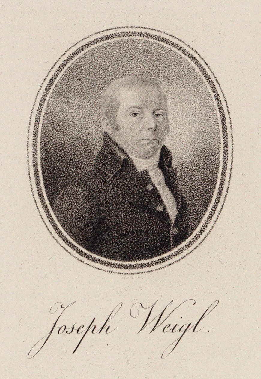 Joseph Franz Weigl gordonkaművész portréja 1740-1820 , c. 1785. alkotó: Unbekannt