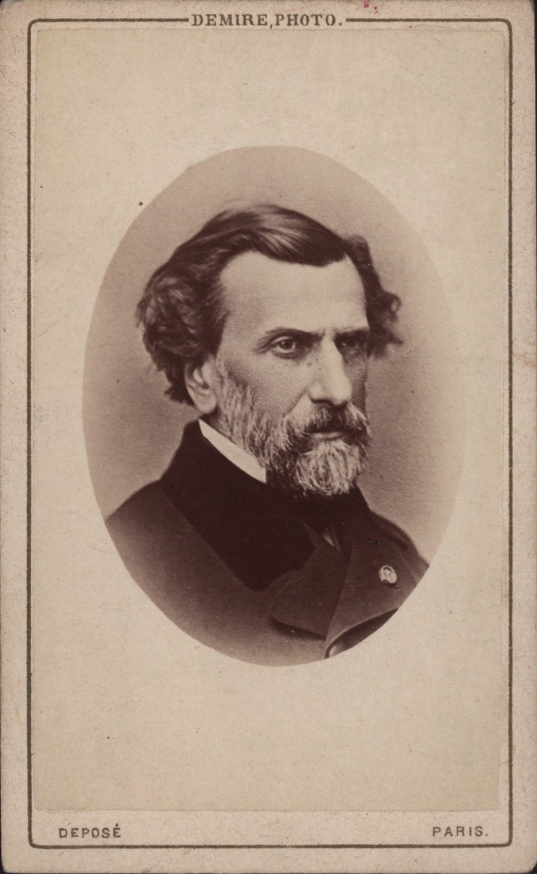 Ambroise Thomas zeneszerző portréja 1811-1896, 1860-as évek. alkotó: Unbekannt
