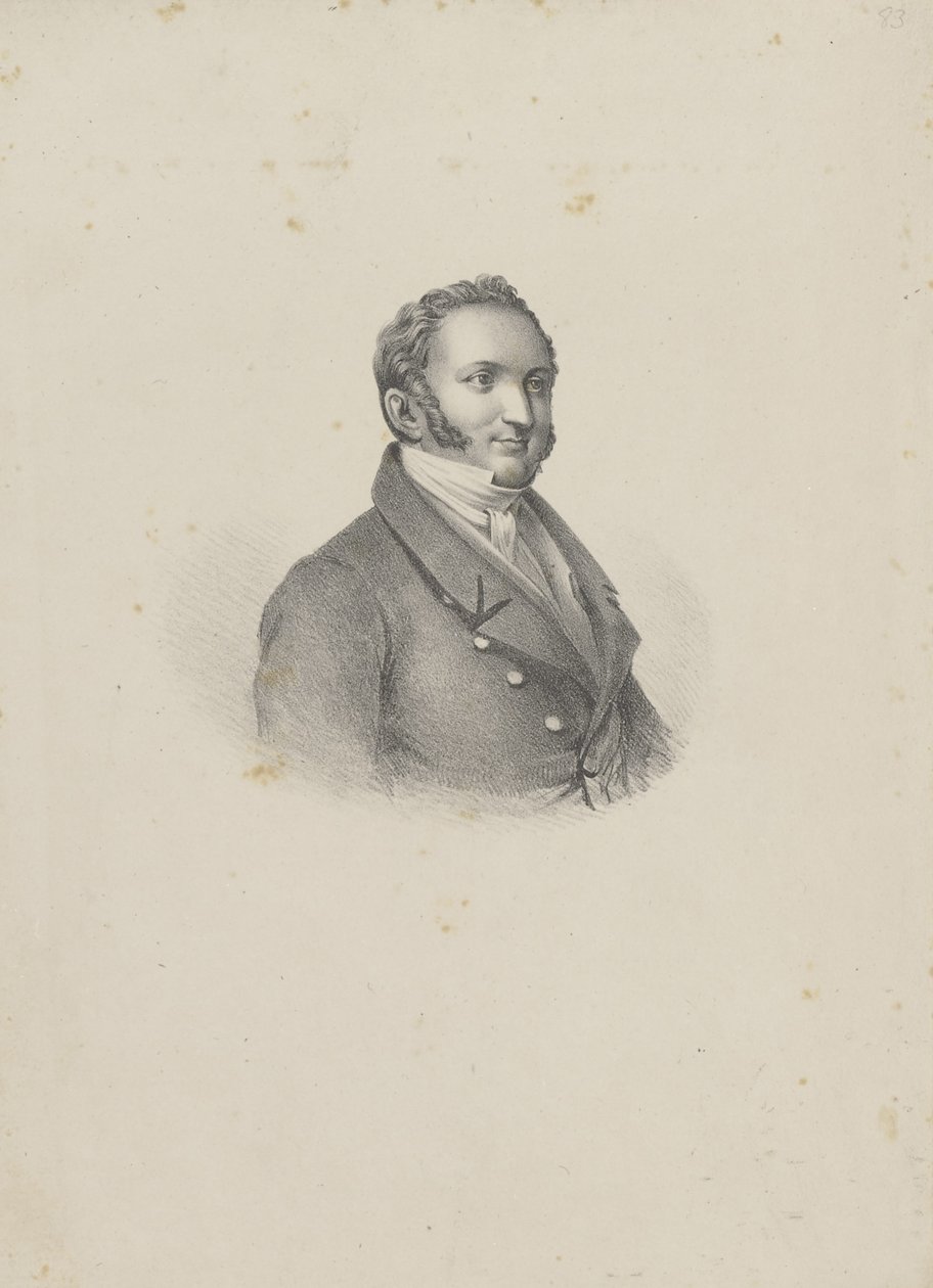 Gioachino Antonio Rossini 1792-1868, 1826 zeneszerző portréja. alkotó: Unbekannt