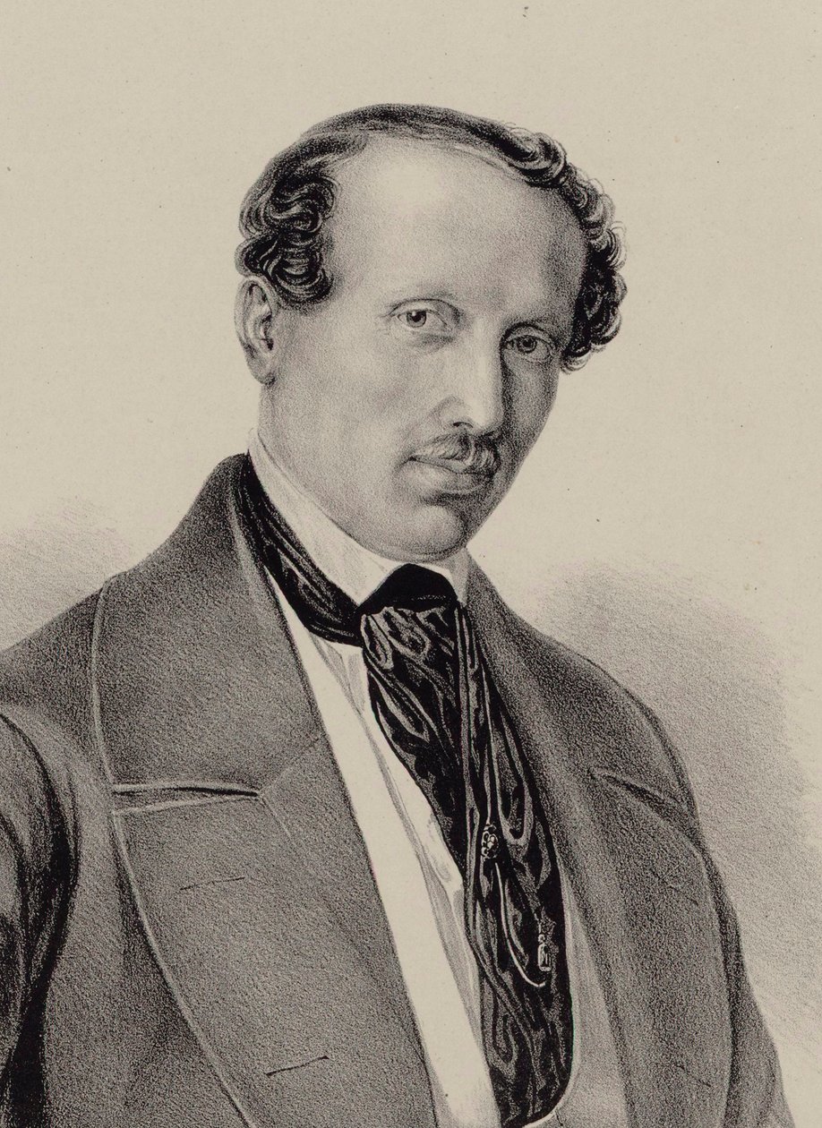 Hans Christian Lumbye zeneszerző portréja 1810-1874, c. 1850. alkotó: Unbekannt