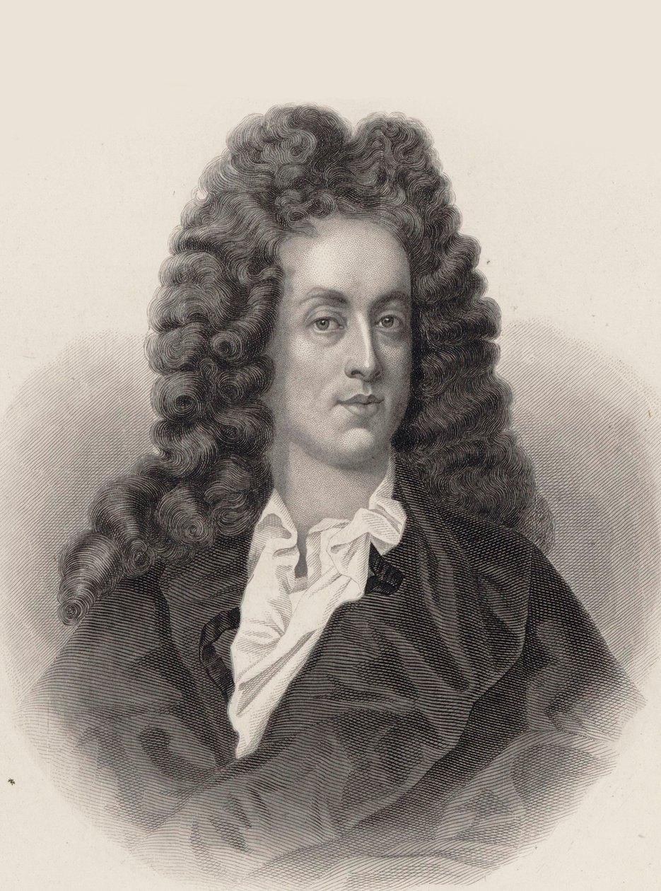 Henry Purcell zeneszerző portréja 1659-1695. alkotó: Unbekannt