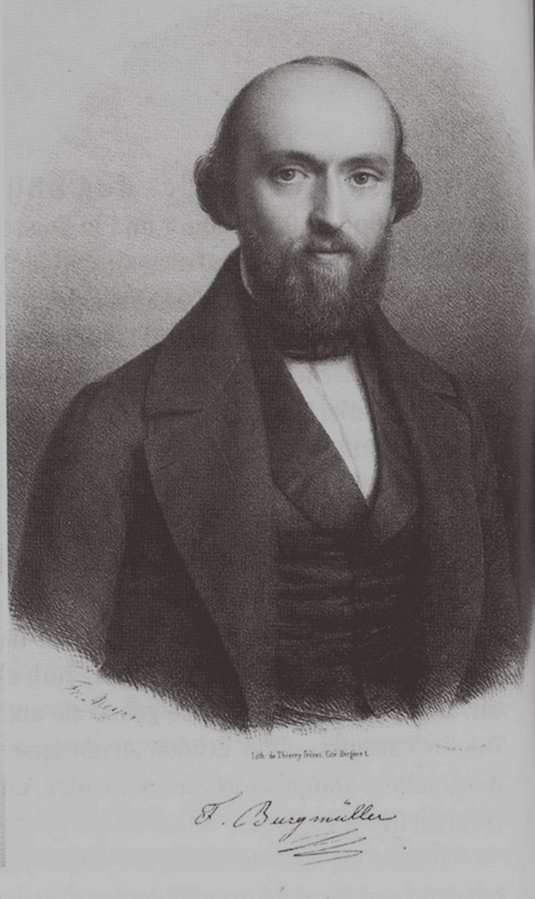 Johann Friedrich Franz Burgmüller zeneszerző portréja 1806-1874, c. 1840 alkotó: Unbekannt