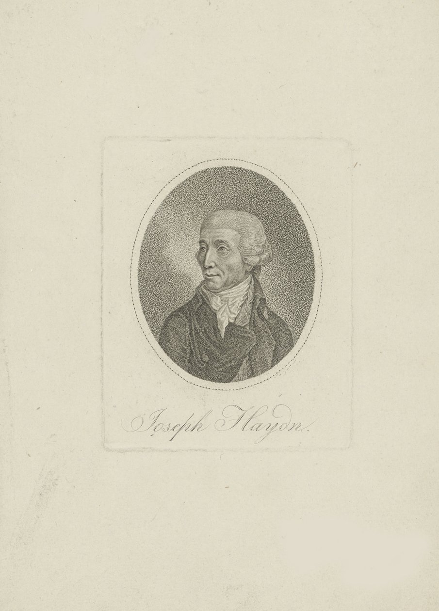 Joseph Haydn zeneszerző portréja 1732-1809, 1800-as évek. alkotó: Unbekannt