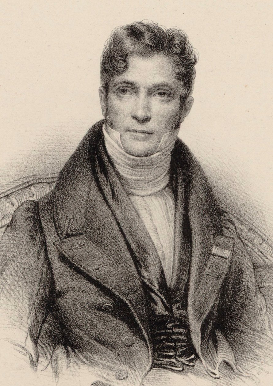 Gaspare Spontini karmester és zeneszerző portréja 1774-1851, kb. 1844. alkotó: Unbekannt