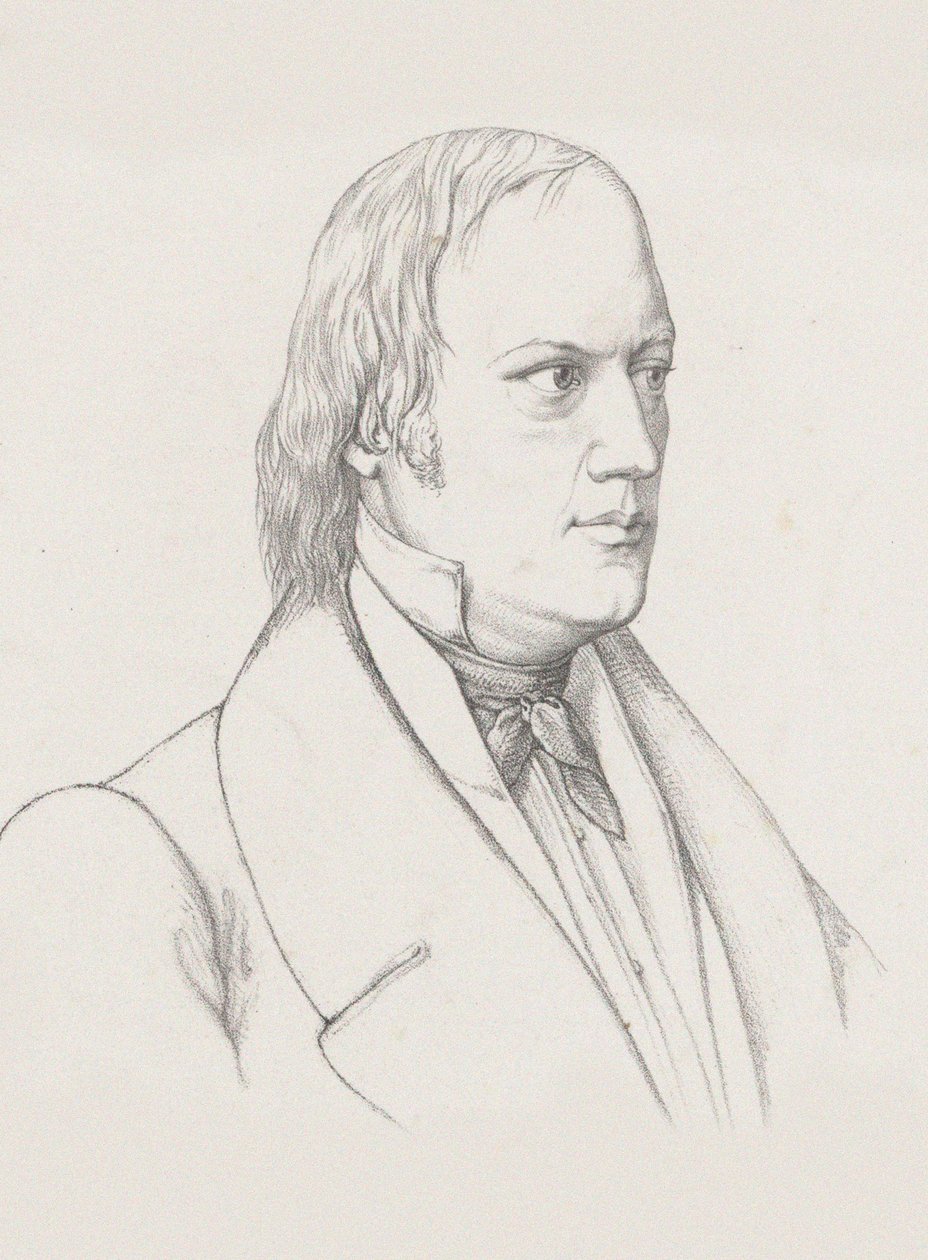 Johann Nepomuk Schelble karmester és zeneszerző portréja 1789-1837, c. 1830-1840. alkotó: Unbekannt