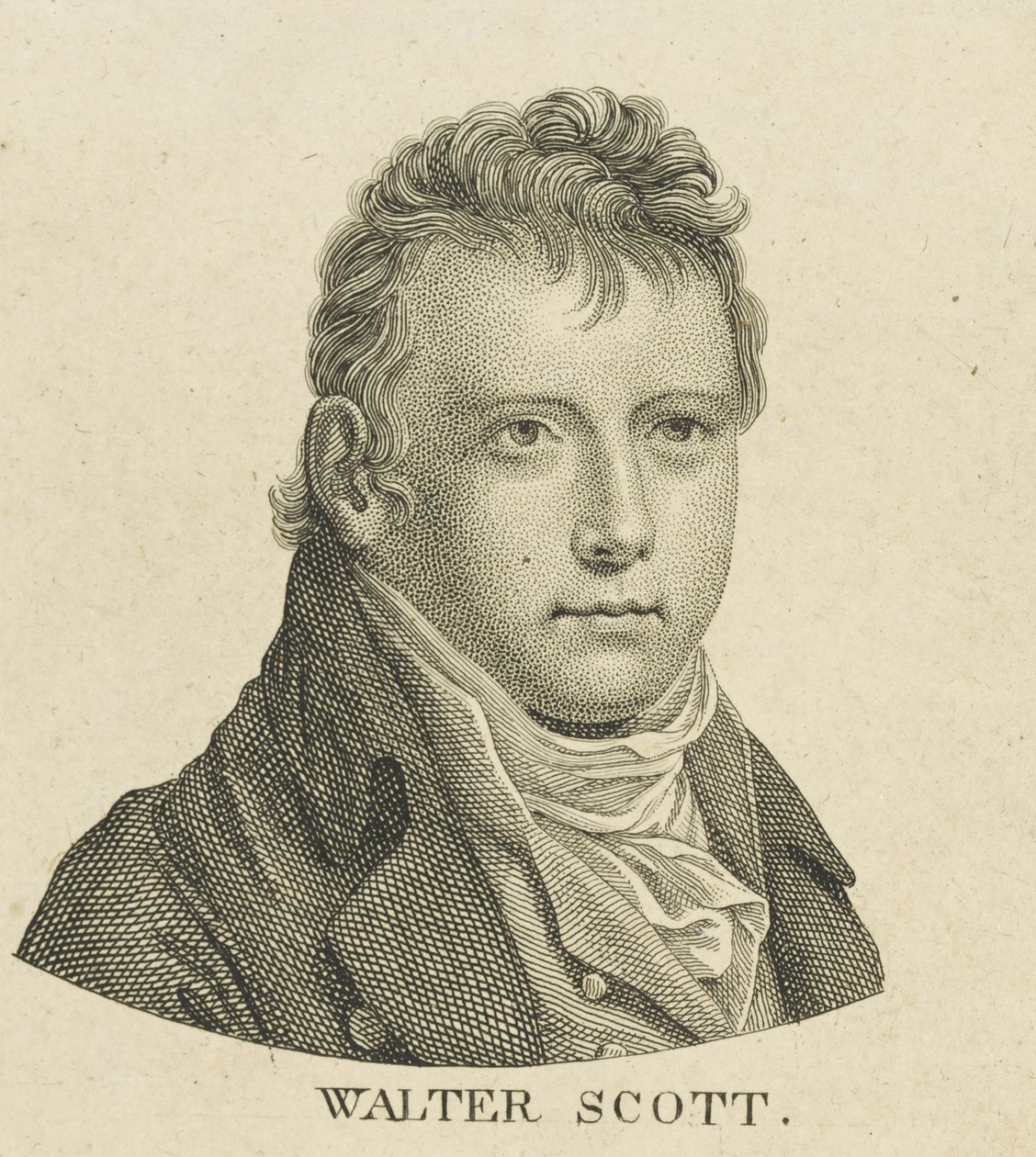 Sir Walter Scott történelmi regényíró és költő portréja 1771-1832, c. 1800. alkotó: Unbekannt