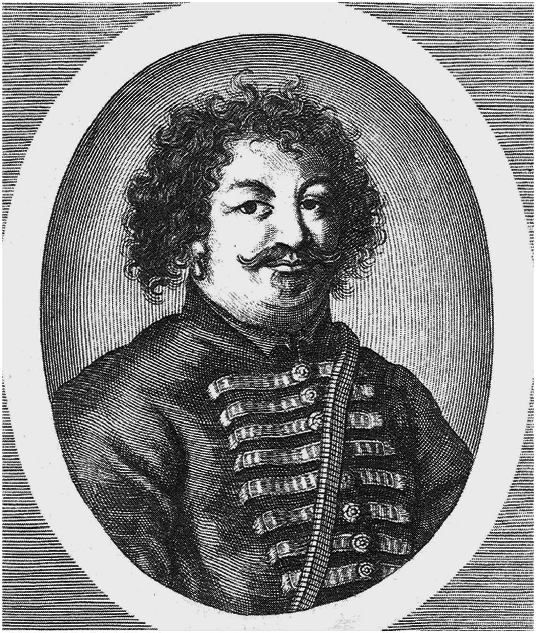 Sztyepan Stenka Razin kozák felkelés vezetőjének portréja 1630-1671 alkotó: Unbekannt