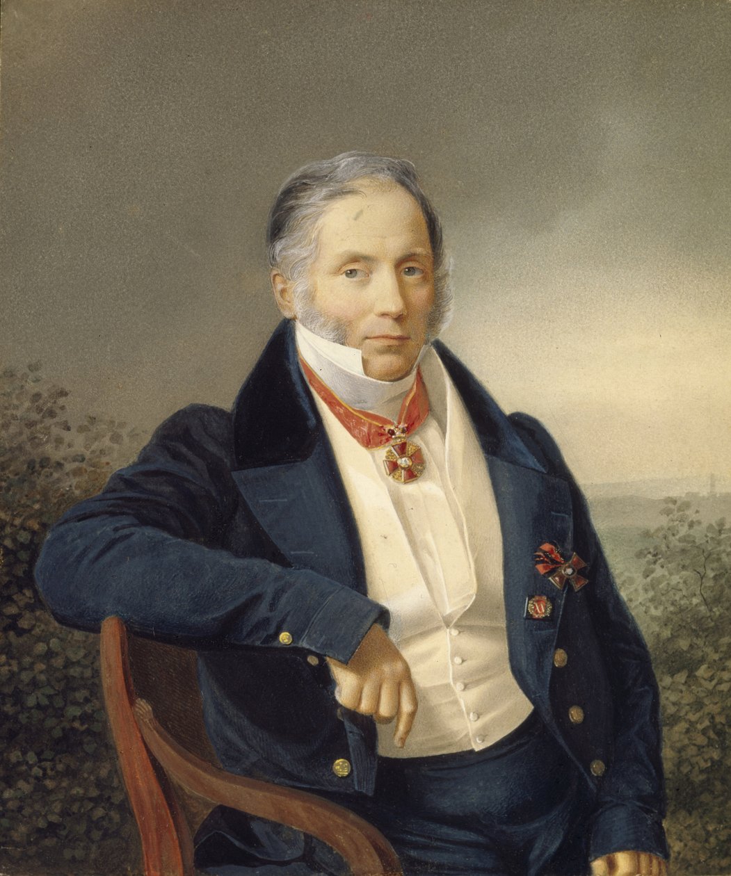 Alexander Sauerweid festő portréja 1782-1844, XIX. század első negyede. alkotó: Unbekannt