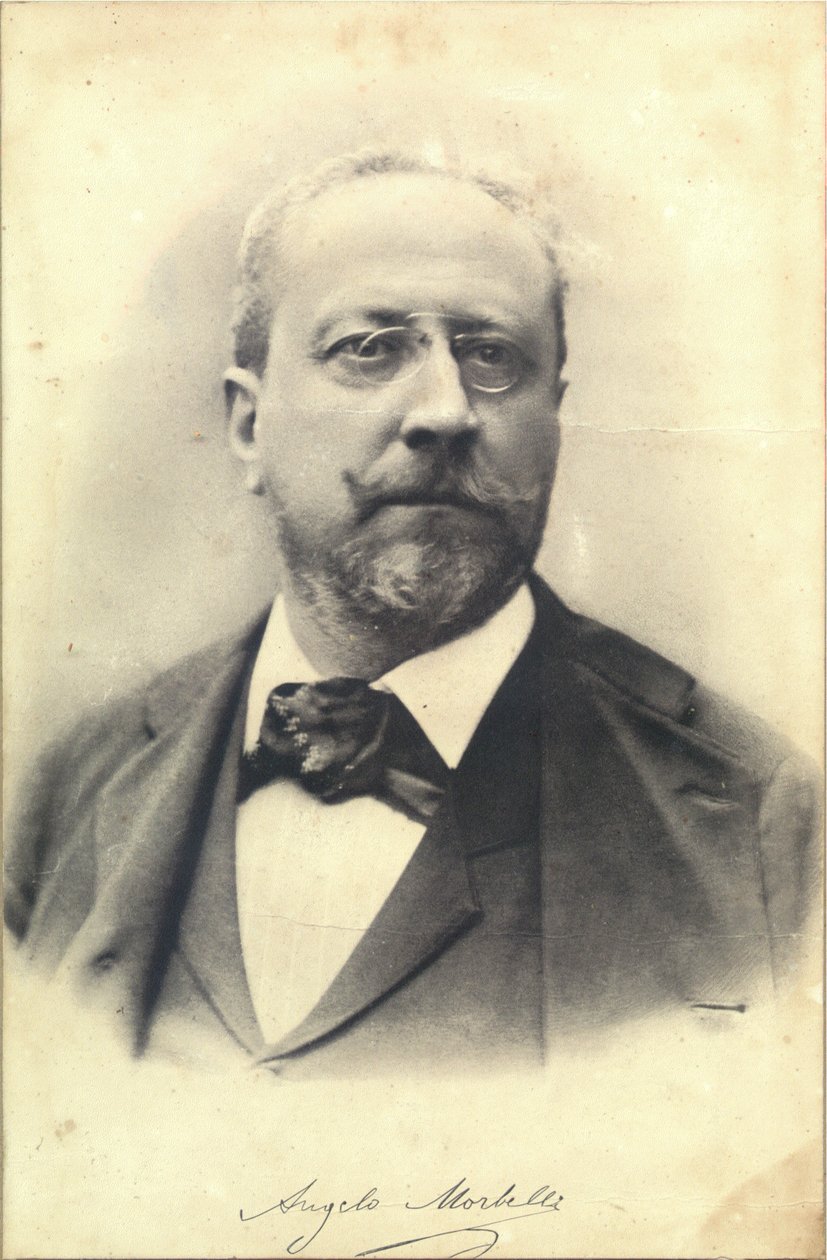 Angelo Morbelli festő portréja 1853-1919, c. 1900. alkotó: Unbekannt