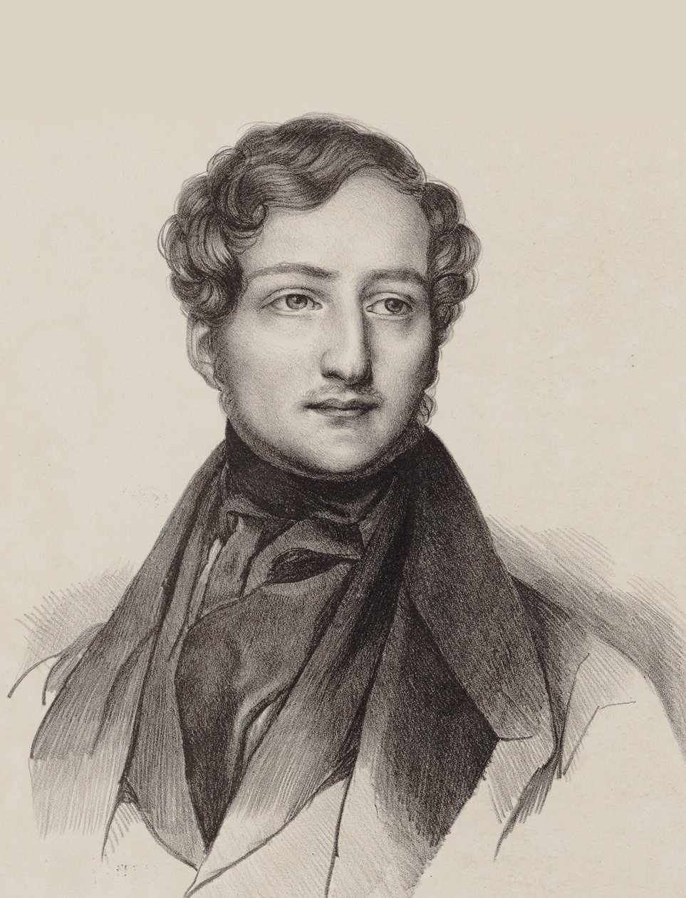 Thalberg Zsigmond zongoraművész és zeneszerző portréja 1812-1871. alkotó: Unbekannt