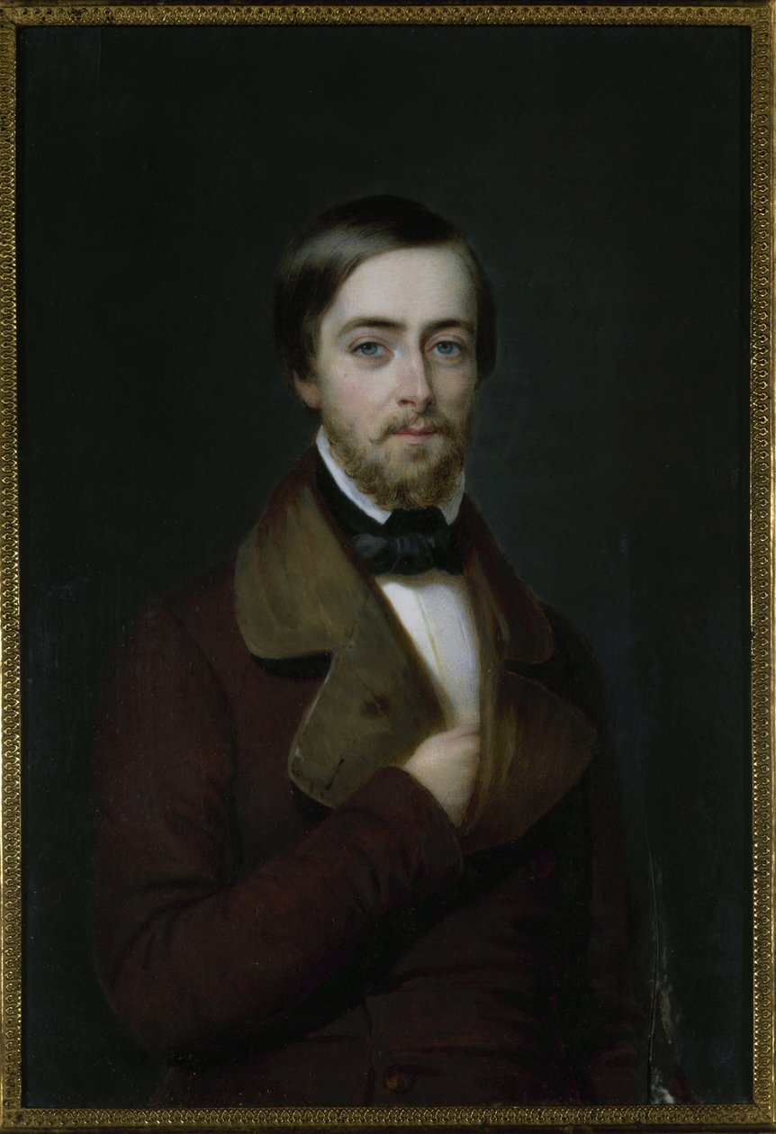 Méry József költő portréja 1798-1866, c. 1830-1840. alkotó: Unbekannt
