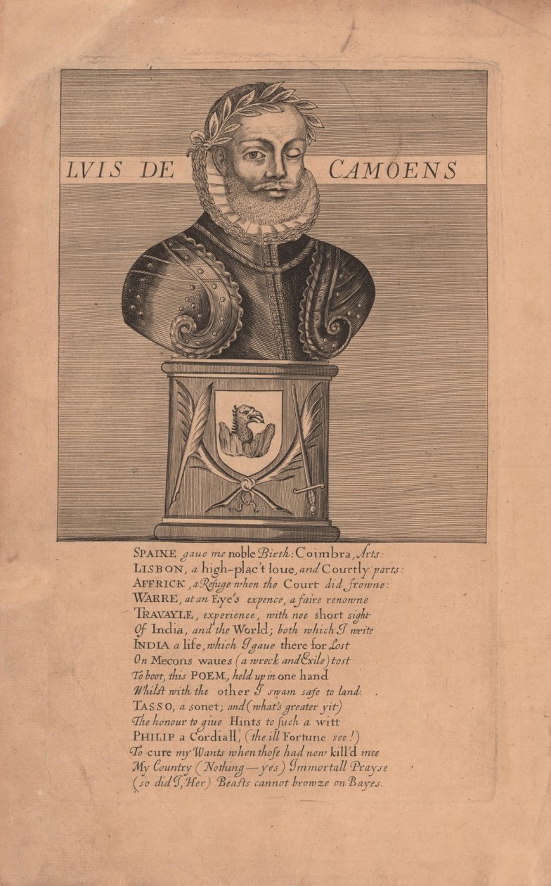 Luís Vaz de Camões költő portréja 1524-1580 körül, 1655. alkotó: Unbekannt