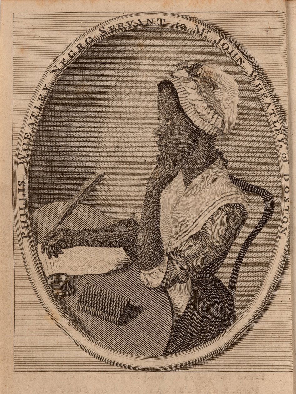 Phillis Wheatley költő portréja 1753-1784 körül, 1773. alkotó: Unbekannt