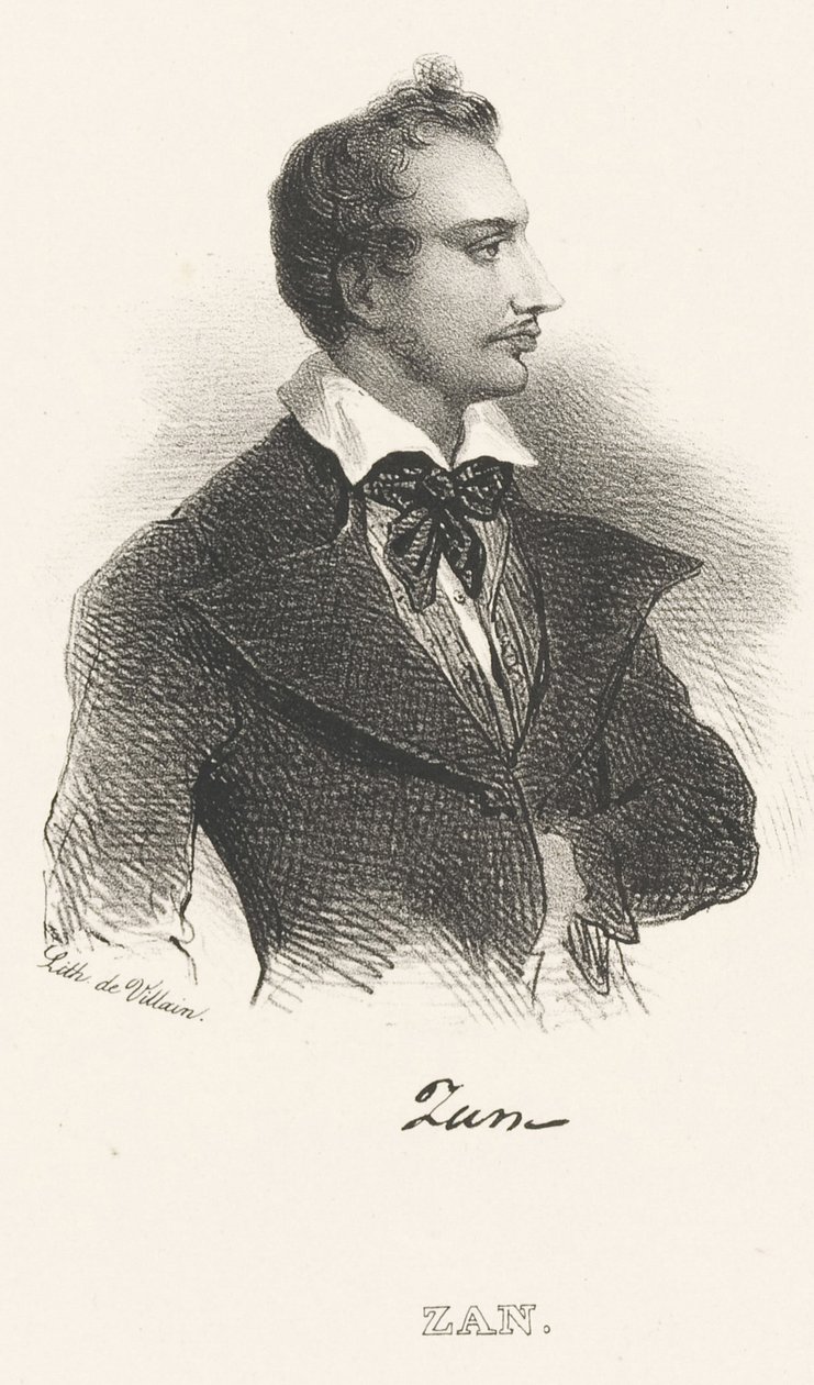 Tomasz Zan költő portréja 1796-1855, 1824 után. alkotó: Unbekannt