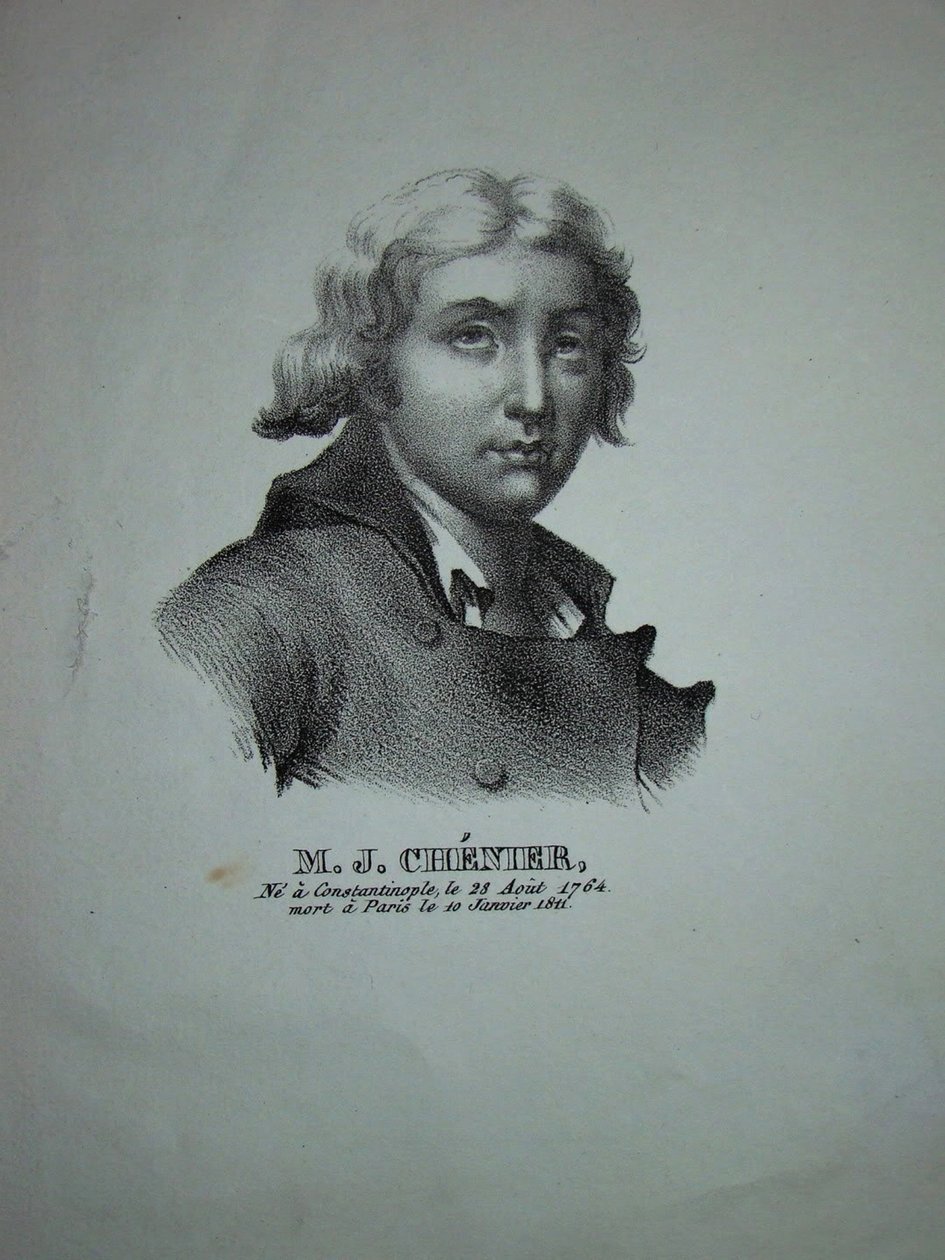 Marie-Joseph Chénier költő és drámaíró portréja 1764-1811 alkotó: Unbekannt