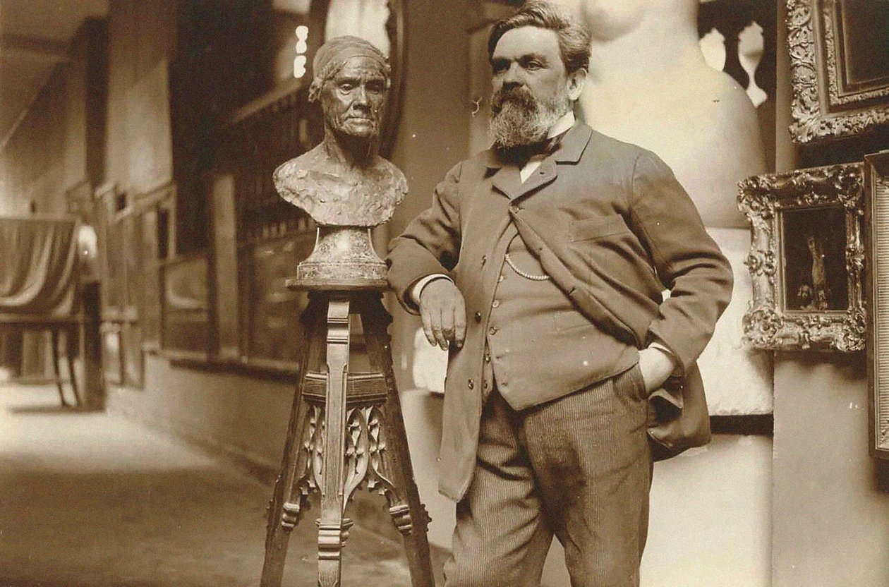 Alfred Boucher szobrászművész portréja 1850-1934, 1910-es évek. alkotó: Unbekannt