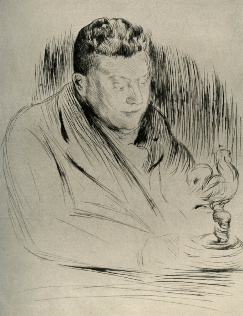 Alfred Gilbert szobrász portréja, 1908. alkotó: Unbekannt