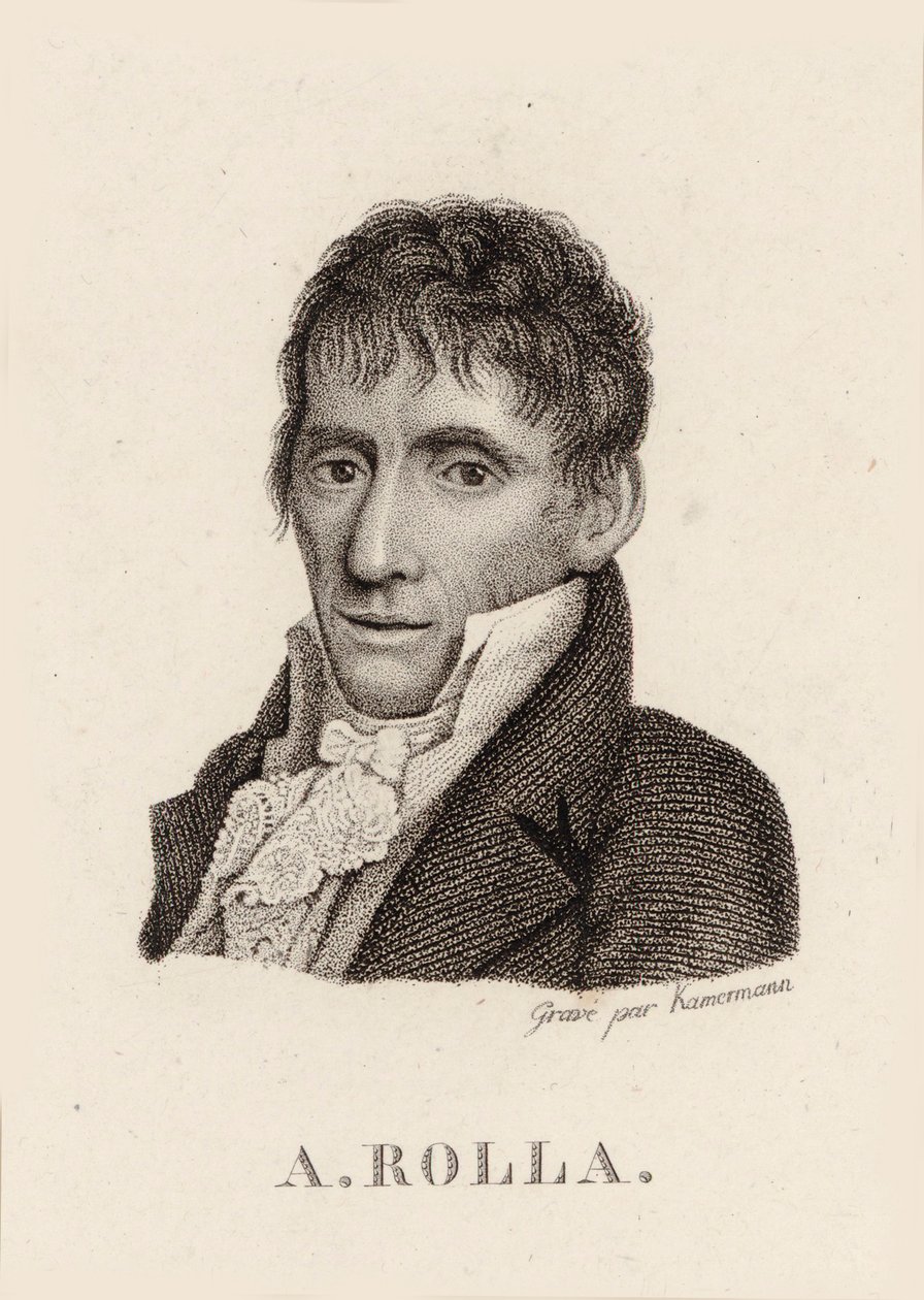 Alessandro Rolla hegedűművész és zeneszerző portréja 1757-1841, 1790. alkotó: Unbekannt