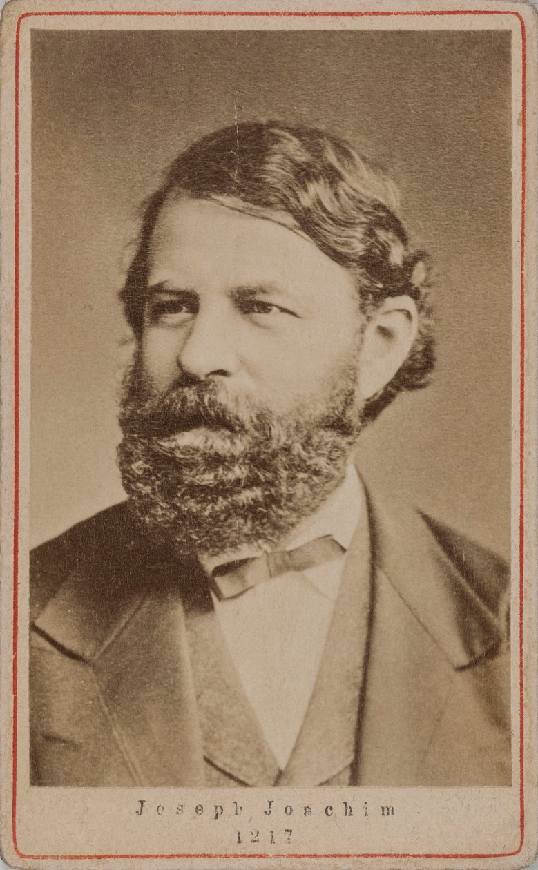 Joseph Joachim hegedűművész és zeneszerző portréja 1831-1907, 1870-es évek. alkotó: Unbekannt