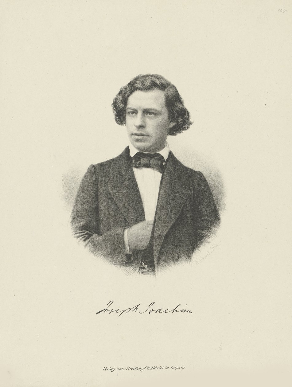 Joseph Joachim hegedűművész és zeneszerző portréja 1831-1907, 1855 körül. alkotó: Unbekannt